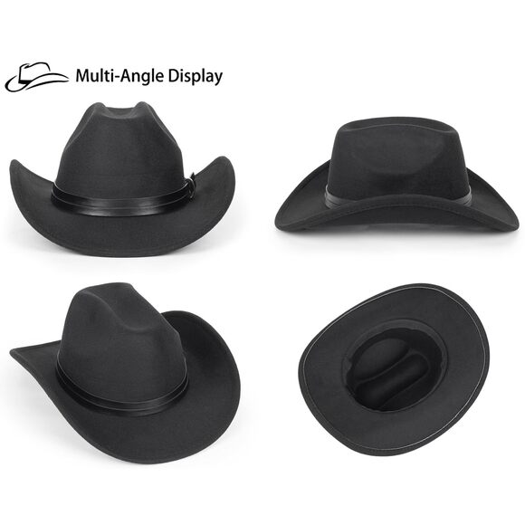 9568 Classic Felt-western-cowboy-cowgirl-hats For Women-men Fedora-jazz-hat main image 7